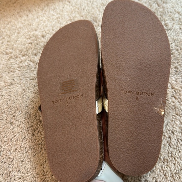 NIB Tory Burch Miller Cloud Metallic Sandals - Picture 3 of 6
